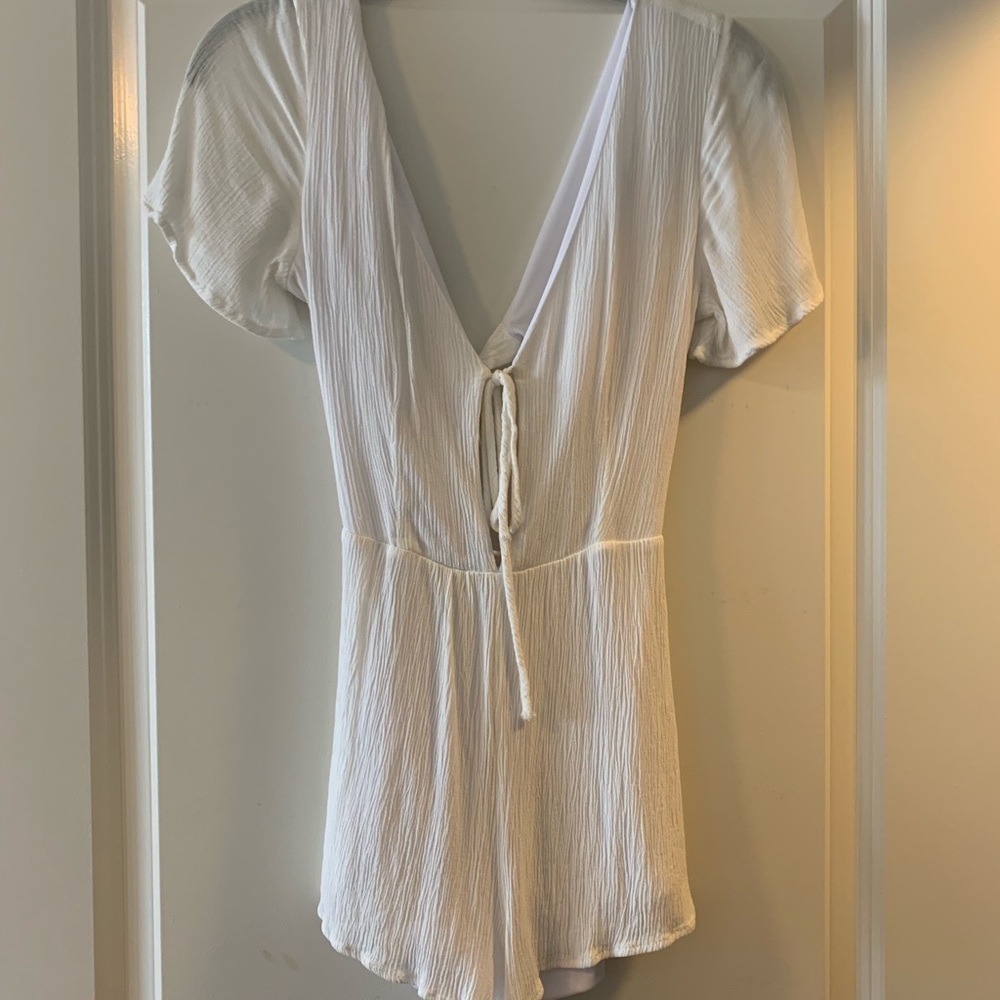 White bathing suit cover up